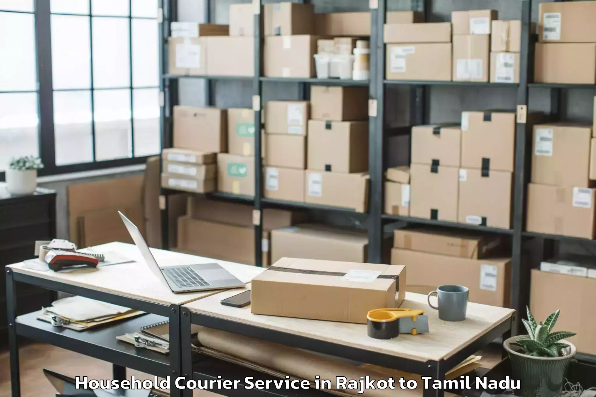 Top Rajkot to Uttukkuli Household Courier Available